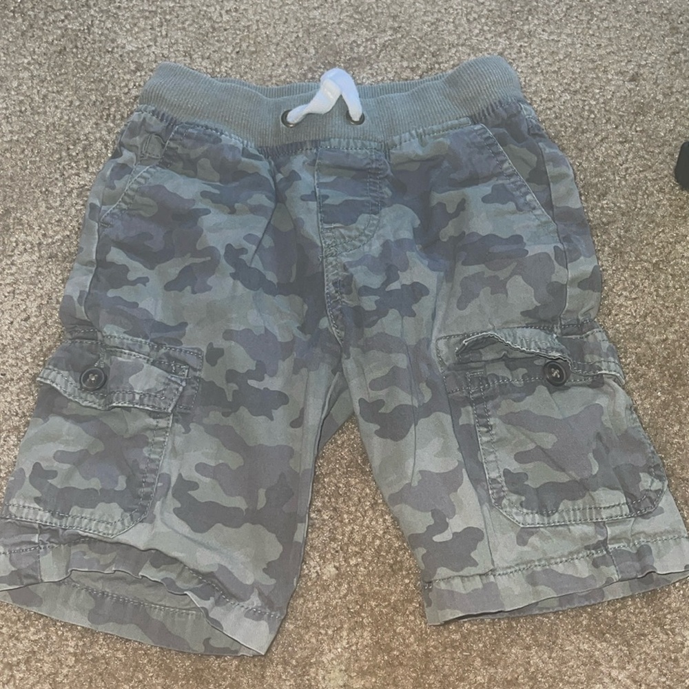 Camo knee length shorts cargo boys summer kids drawstring